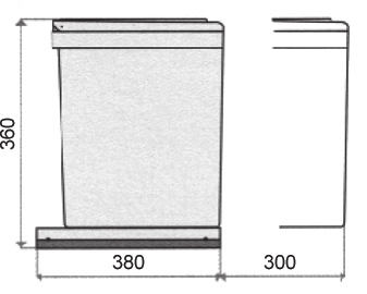 odpadky typ 280 bledosivý 16L ROM.6280GC.