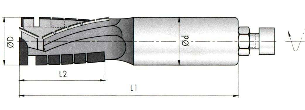 PKD Stopkové frézy Stopková fréza ''Ekonom'' DIA 2,8 mm - použití na CNC obráběcích strojích - posuv: max.