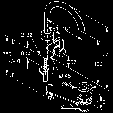 prietokového množstva Z PCA Cache perlátor M 16,5 x 1 otočný výtok odpadová súprava G 1 1/4 P-IX 18635/IA chróm 382550575 162,85