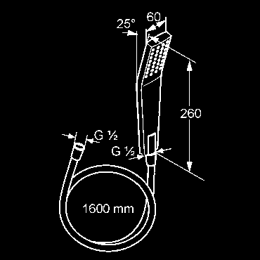 usádzaniu vodného kameňa sprchová hadica G 1/2 x G 1/2 x 1600 mm s kónickými maticami chróm 5513005-00 479,06 RUČNÉ