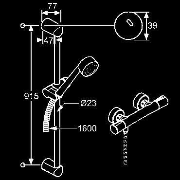 KLUDI ZENTA SPRCHOVÉ SYSTÉMY KLUDI DUAL SHOWER SYSTEM DN 15 trieda prietokového množstva AA dvojcestný keramický prepínač pripojenie vody tlaková hadica G 1/2 x G 1/2 x 800 mm horizontálne a