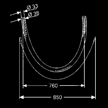 21040 bowdenové tiahlo 850 mm dlhé 2 upevňovacie