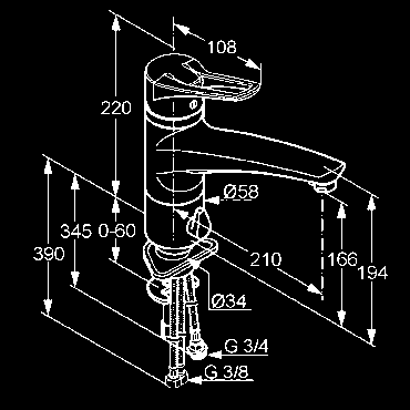 strmeňová páka trieda prietokového množstva A Cascade perlátor M 24 x 1A otočný výtok (360 ) multiprípojka pre práčku a umývačku