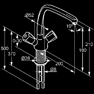 beztlakový prietokový ohrievač P-IX 3606/I chróm 319110515 95,97 KLUDI ŠTANDARD drezová