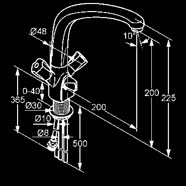 beztlakový prietokový ohrievač medené rúrky 8/10 mm PA-IX 7727/I chróm 317300515 132,00