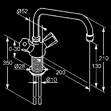(360 ) perlátor M 22 x 1 závitové pripojenie výtoku G 3/4 medené rúrky 10 mm P-IX 3515/IA