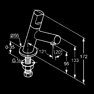 571160530 203,20 BIDET KLUDI NEW WAVES bidetová jednopáková batéria DN 10