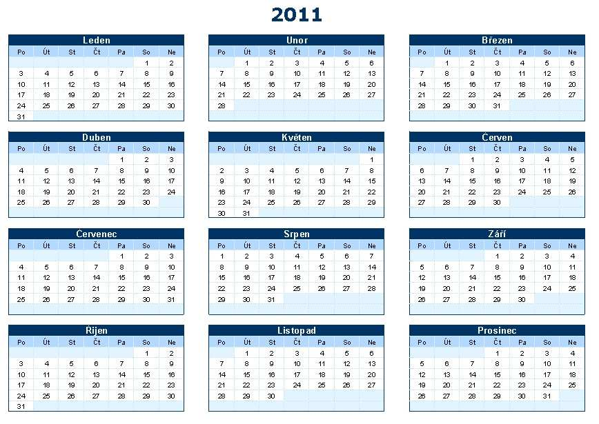 Inzerce 20 Kalendář vydání 2011 1. 22. 2. 2. 29. 3. 3. 29. 4. 4. 31.