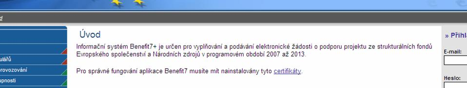 1.7. SYSTÉMOVÉ POŢADAVKY V této záloţce jsou uvedeny parametry hardwarového a softwarového vybavení a další poţadavky, se kterým je moţné aplikaci