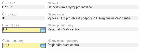 smazána případná data na všech záloţkách týkajících se partnerů - Partner projektu, Adresa partnera, Osoby partnera.