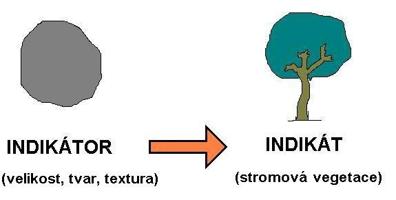 Indikační (interpretační) vazba = uměle abstrahovaný vztah mezi znakem