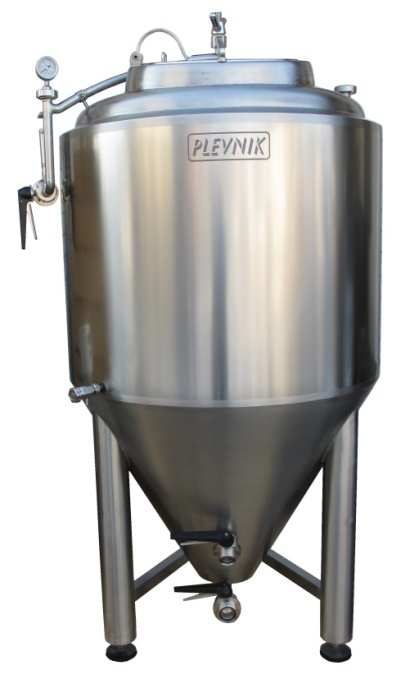 Fermentacijski tank za pivo tip FT(P) 1000-5000 Osnovna oprema opis : - vertikalna izolirana cisterna s koničnim dnom narejena iz nerjavnega jekla W.Nr.1.4301 (AISI 304) - netlačna (maksimalni tlak v posodi 0 bar) in tlačna (maksimalni tlak v posodi 1.