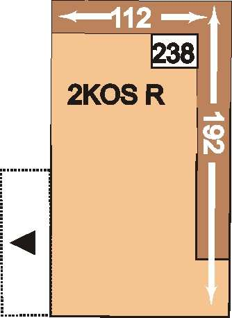 kombielement, úložný prostor, područka vlevo nebo vpravo, otevřené 237