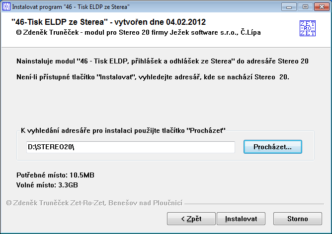 Připojujete-li se k internetu z počítače, ve kterém máte Účto, můžete si vybrat, zda zahájíte instalaci přímo z www-stránek nebo soubor napřed