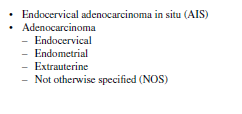 Glandulární abnormality AIS, adenokarcinom,