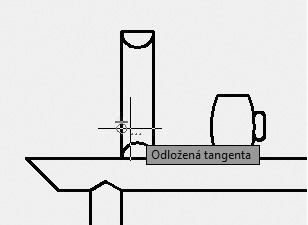 Z klady kreslenì Zadejte druhý bod na kružnici: _tan k (klepnutím vyberte spodní oblouk viz obrázek Př5.