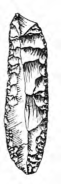 dlátovitého tvaru z hrobu 15 z Nechvalína a měděné šídlo zašpičatělé na obou koncích z Dětkovic, 8 břitva z Morkůvek.