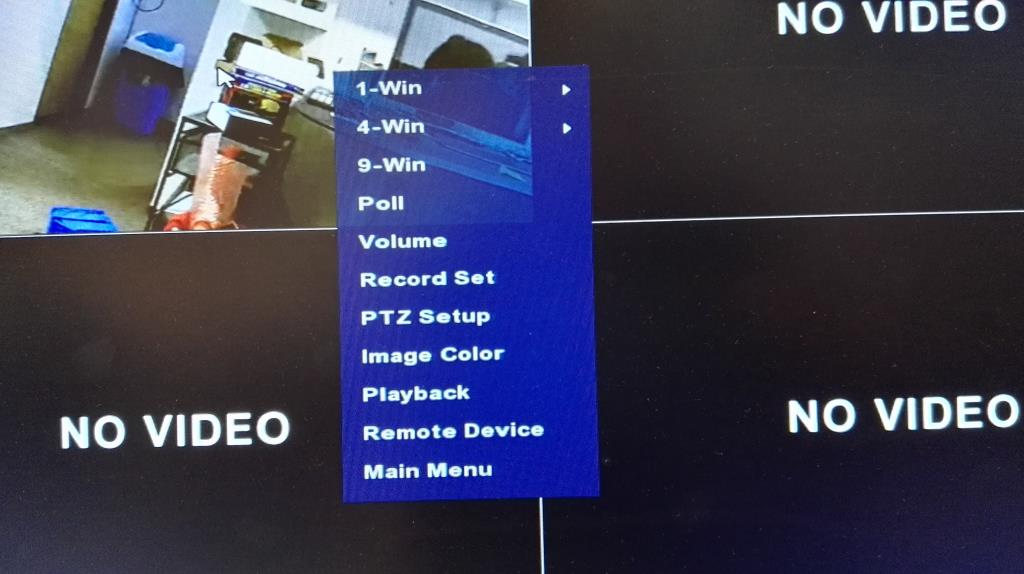 3.3 Nastavení v menu NVR Pokud v přehledu kamer kliknete pravým tlačítkem, zobrazí se nabídka dalších nastavení.