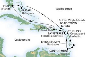 Plavba: Z Miami po bělostných plážích Karibiku na lodi MSC Divina (Karibik) Plavba s českým delegátem! Akční plavba!