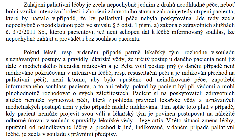 Zák. 372/2011 výklad JUDr. Macha Pacient v terminálním stadiu onemocnění p.