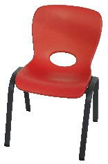 červená h 39 cm x š 37 cm x v 60 cm dětská židle