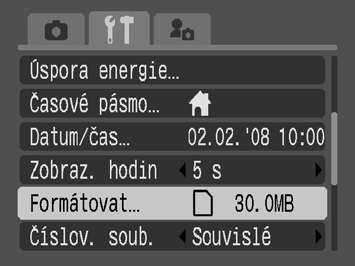 178 Formátování paměťových karet Novou paměťovou kartu nebo kartu, z níž chcete vymazat všechny snímky a jiná data, byste měli vždy naformátovat.