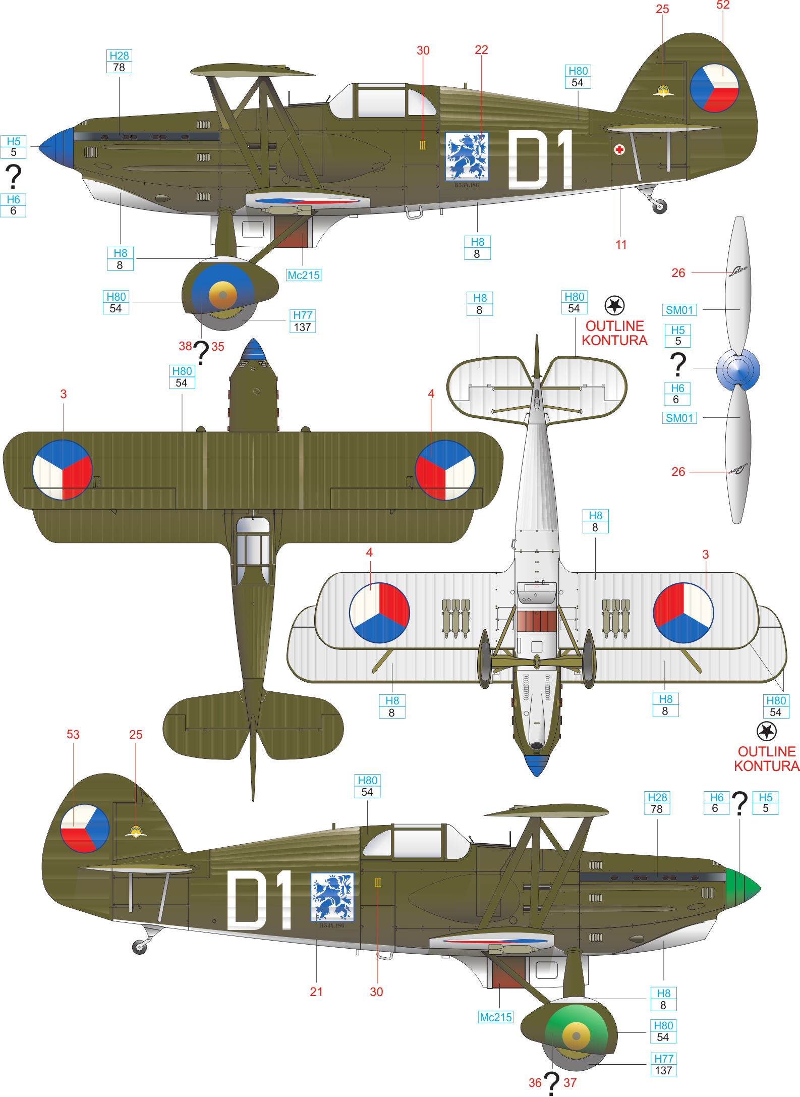 A Avia B.534 4th version, 4th Air Regiment, No.
