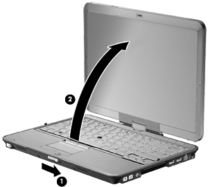 Režim notebooku Pokud chcete počítač převést z režimu tablet do režimu notebooku, postupujte takto: 1.