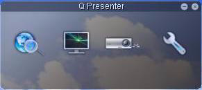 Zobrazení obrazu pomocí softwaru Q Presenter Q Presenter je aplikace spuštěná na hostitelském počítači.