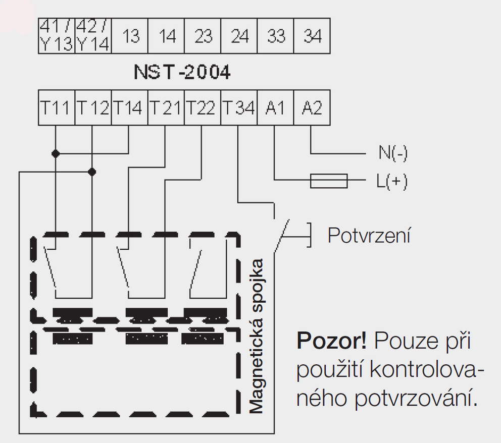 Ovládání a kontrola stykačů