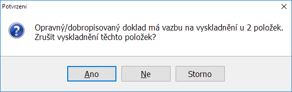 Další variantou jsou opravné položky s možností uvedení položek na správnou míru, např. odúčtování jedné položky a naúčtování jiné.