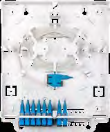 patching Removable connector panel for 12 SC simplex or 12 SC duplex Connector plate protected with a cover Gradual grommet Ø 3 14 mm Input for 12 microducts up to Ø 7 mm Preparation for the side