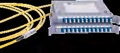 The distribution patch panel is designed for the installation into 19" or 21" data cabinet.