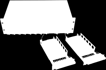 Capacity 144 optical connectors Connector holder SC simplex, E2000 12 vertically placed modules Placement of optical fiber reserve