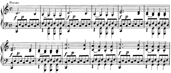 Tento princip samozřejmě není u Beethovena použit poprvé, je však novinkou ve vyspělé sonátové formě v symfonii, navíc tak výrazně prokomponovaným způsobem.