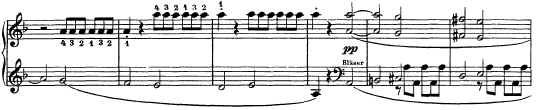 Harmonický kontrast je tak ještě vyšší. Závěrečná oblast je shodná s expozicí v hlavní tónině. Po repríze nenásleduje obvyklá koda, ale druhé provedení.