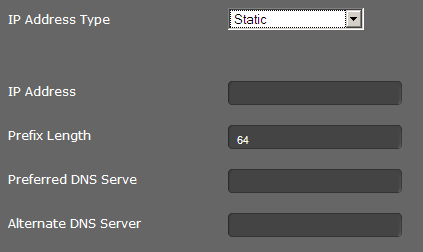 Konfigurace protokolu IPv6 Nastavení telefonu prostřednictvím webového konfigurátoru Typ adresy IP Pokud zařízení získává adresu IP prostřednictvím serveru DHCP, zvolte možnost Automatická