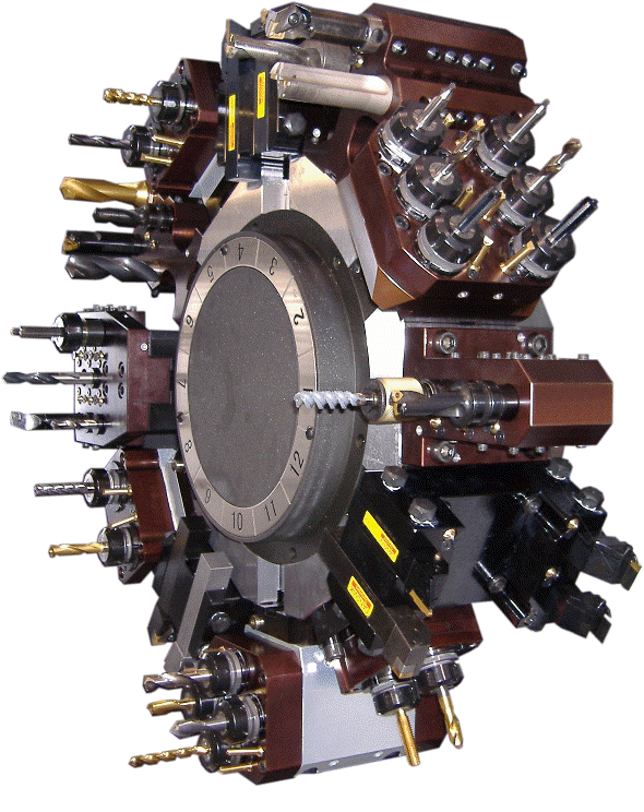 S brilantní konstrukcí přišla na trh firma DMG MORI, která instalovala pohon nástroje přímo do otočného disku revolverové hlavy (viz obr. 4.4).