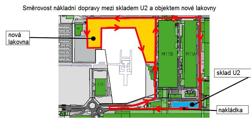 11: Intenzity vyvolané nákladní dopravy zdroj NA/měsíc NA/den (max) brána 13 sklad