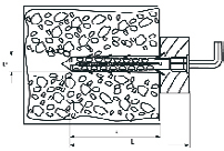 tloušťka upevňované části KotvA do roubení K min. hloubka kotvení D průměr spojky L délka spojky U max.