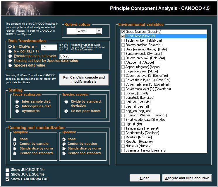 s různými měřítky (Focus scaling on). Jakmile proběhne analýza, budete opět přepnuti do programu CanoDraw 4.0 pro závěrečné úpravy grafů. 1.