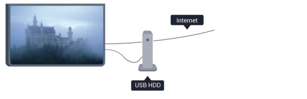 Y sdílí konektor s konektorem kompozitního videa CVBS. Komponentní a kompozitní signál sdílí audiokonektory. 4.10 Pevný disk USB 2 - Zapněte pevný disk USB a televizor.