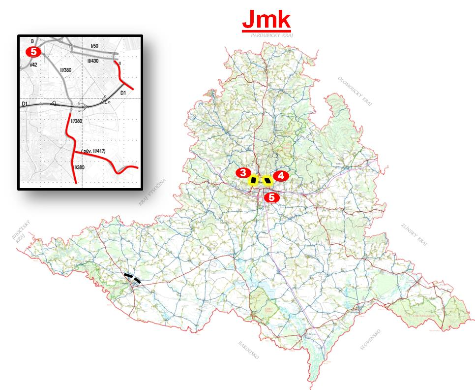 1.2 SEZNAM A ROZBOR VŠECH ZNÁMÝCH RELEVANTNÍCH ZÁMĚRŮ SILNIČNÍ SÍTĚ V JMK Z hlediska koncepčních schválených dokumentací je možné se v současné době opřít pouze o materiál Ministerstva dopravy České