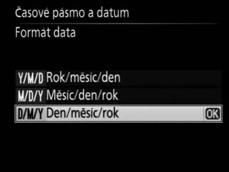 Vyberte nastavení letního času Nastavte datum a čas (pamatujte si, že fotoaparát využívá hodiny s 24hodinovou indikací času) 9 Zaostřete hledáček.