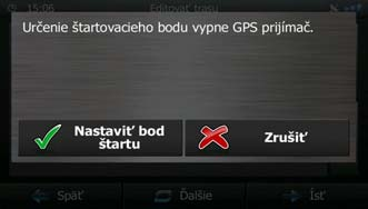 4. Prvý riadok je začiatok trasy, zvyčajne aktuálna pozícia GPS.