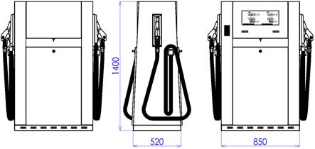 SXD/UH/H NC HS Obrázek 5 Standardní modely oboustranných stojanů SHARK ECONOMY, verze NC (nesoučasná čerpání) BMP522.