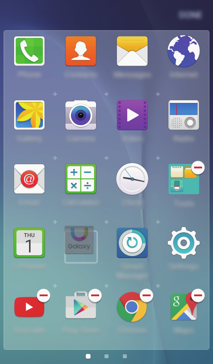Základy Obrazovka Aplikace Na obrazovce Aplikace jsou zobrazeny ikony všech aplikací, včetně nově nainstalovaných aplikací.