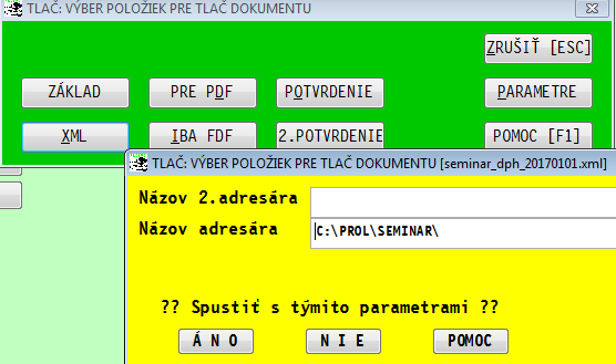 Modul PROLUC Podvojné účtovníctvo Zadanie dátumu odoslania výkazu DPH Pred odoslaní