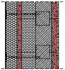 Fasádní izolace z polystyrenu, d = podle tabulky, λ = 0,09 W / mk. Na snížení vlivů tepelných mostů se doporučuje použít silnější izolaci.