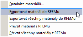 8 Obecné funkce 8 8.4 Výměna dat 8.4.1 Export materiálů do RFEMu Pokud v modulu RF-STEEL Fatigue změníme pro posouzení materiály, pak je lze stejně jako průřezy exportovat do RFEMu. Otevřeme dialog 1.